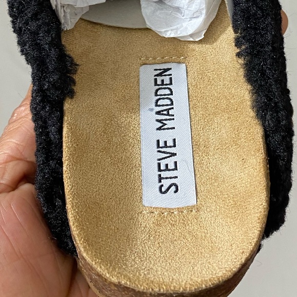 NWT Steve Madden Women’s Black Slip-On, Sherpa Mule, VESA ARCH Size 5. - Picture 11 of 11